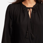 Corsica Embroidery Tier Dress - Black - Simply Beach UK