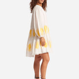Corsica Embroidery Tier Dress - White - Simply Beach UK