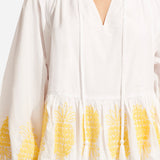 Corsica Embroidery Tier Dress - White - Simply Beach UK