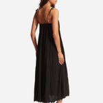 Gia Scallop Midi Dress - Black - Simply Beach UK