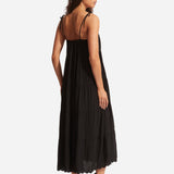 Gia Scallop Midi Dress - Black - Simply Beach UK
