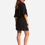 Gia Scallop Kaftan - Black - Simply Beach UK