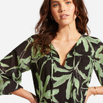 Palm Paradise Tier Dress - Black - Simply Beach UK