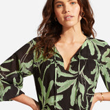 Palm Paradise Tier Dress - Black - Simply Beach UK