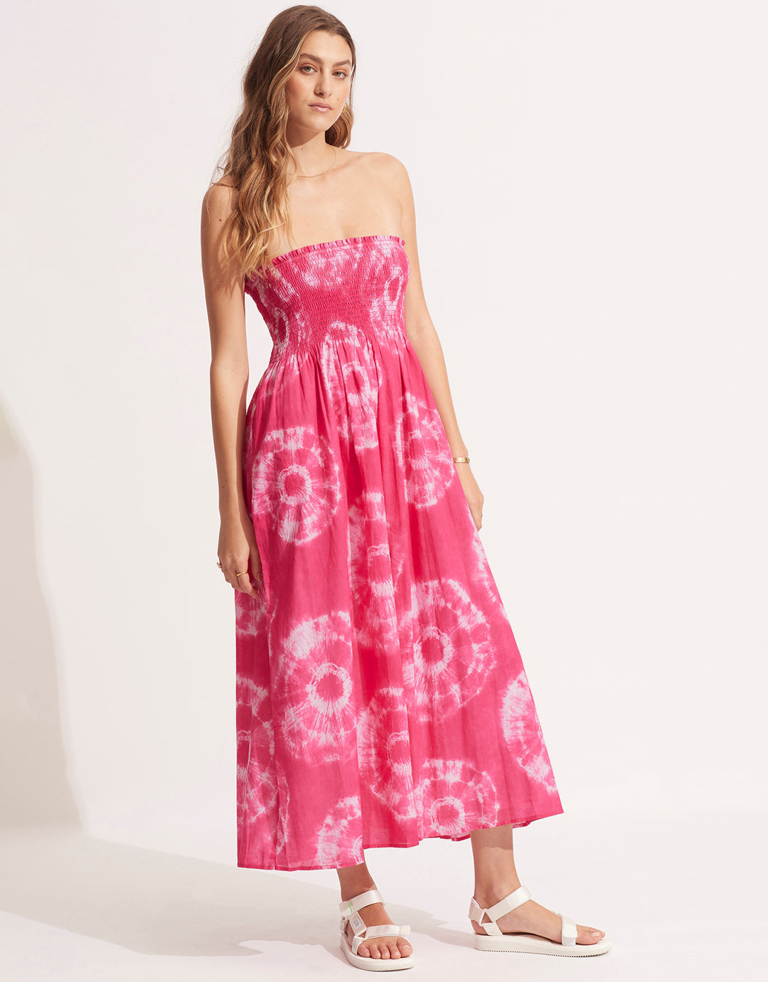 Tie Dye Skirt Dress - Rose Pink - Simply Beach UK
