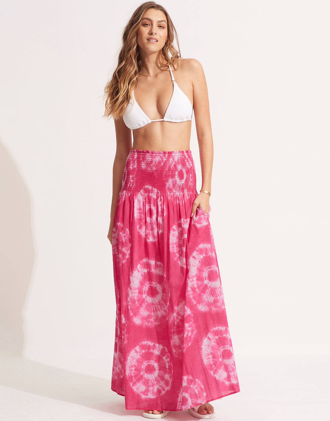 Tie Dye Skirt Dress - Rose Pink - Simply Beach UK