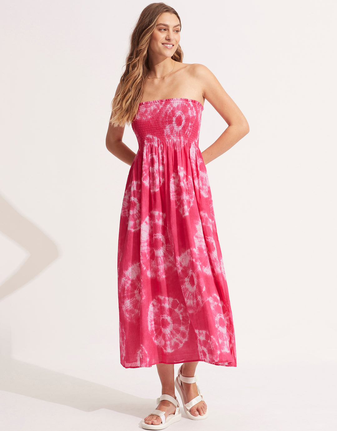 Tie Dye Skirt Dress - Rose Pink - Simply Beach UK