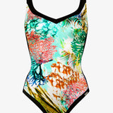 Coral Paradise Moulded Swimsuit - White Reef - Simply Beach UK