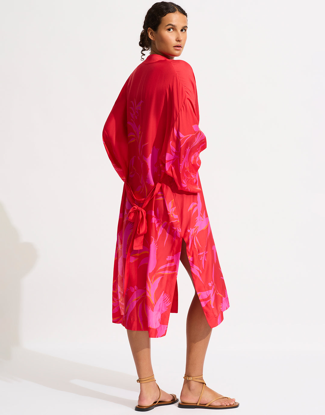 Birds of Paradise Kimono - Chilli Red - Simply Beach UK