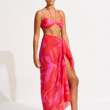Birds of Paradise Sarong - Chilli Red - Simply Beach UK
