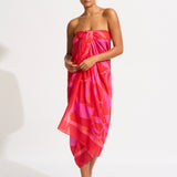 Birds of Paradise Sarong - Chilli Red - Simply Beach UK