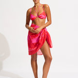 Birds of Paradise Sarong - Chilli Red - Simply Beach UK