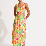 Wonderland Twist Front Maxi Dress - Fuchsia Rose - Simply Beach UK