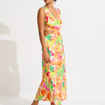 Wonderland Twist Front Maxi Dress - Fuchsia Rose - Simply Beach UK