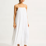 Broderie Maxi Dress - White - Simply Beach UK