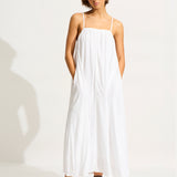 Broderie Maxi Dress - White - Simply Beach UK