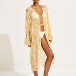 Kasbah Tie Front Cover Up - Ecru - Simply Beach UK
