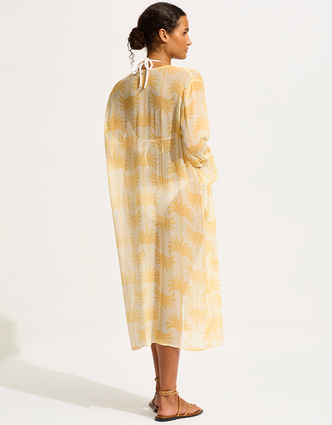 Kasbah Tie Front Cover Up - Ecru - Simply Beach UK