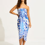 Corfu Sarong - Azure - Simply Beach UK