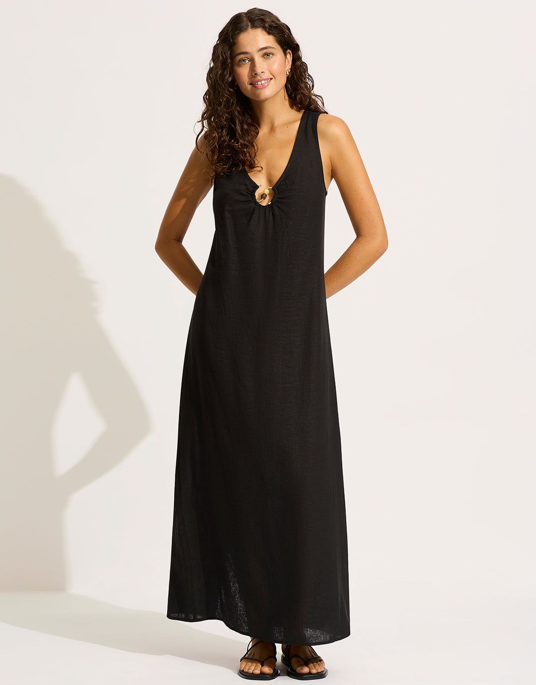 Palermo Keyhole Maxi Dress - Black - Simply Beach UK