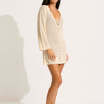Isla Palm Knit Cover Up - Ecru - Simply Beach UK