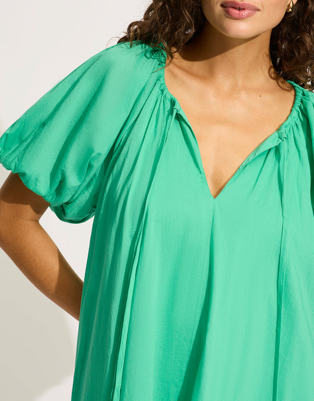 Mini Babydoll Beach Dress - Jade Green - Simply Beach UK