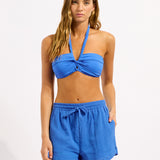 Beach Edit Crinkle Short - Sapphire - Simply Beach UK