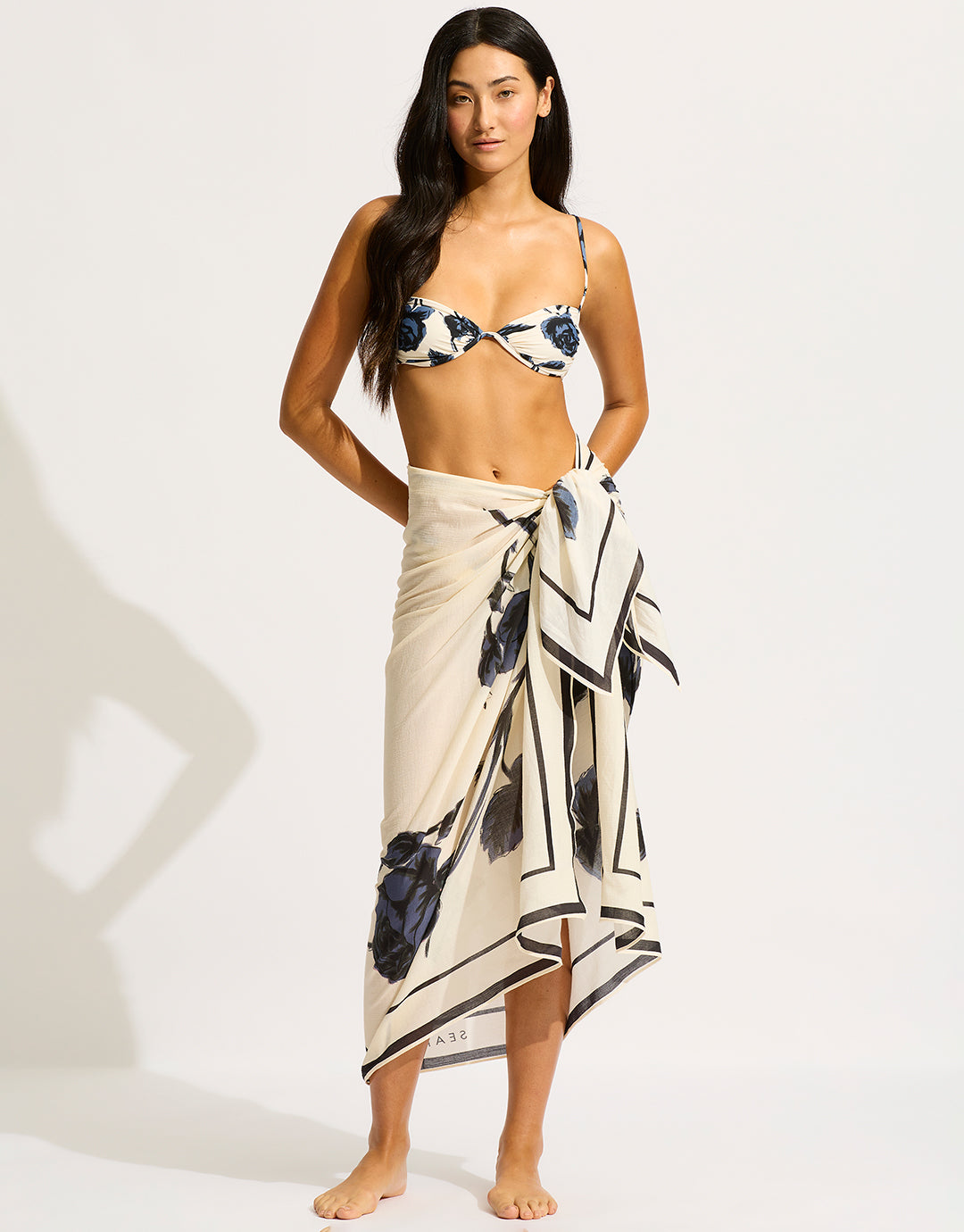 Rococo Sarong - Black - Simply Beach UK