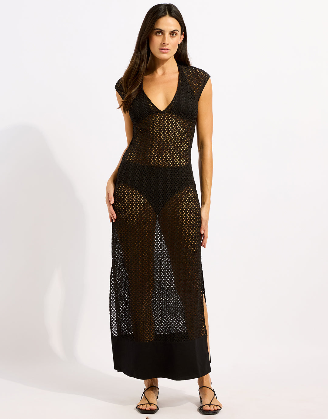 Beach Edit Maxi Tank Dress - Black - Simply Beach UK