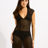 Beach Edit Maxi Tank Dress - Black - Simply Beach UK