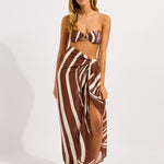 Seafolly Coastline Sarong - Cocoa - Simply Beach UK