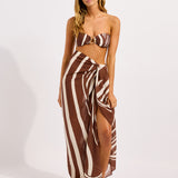 Seafolly Coastline Sarong - Cocoa - Simply Beach UK