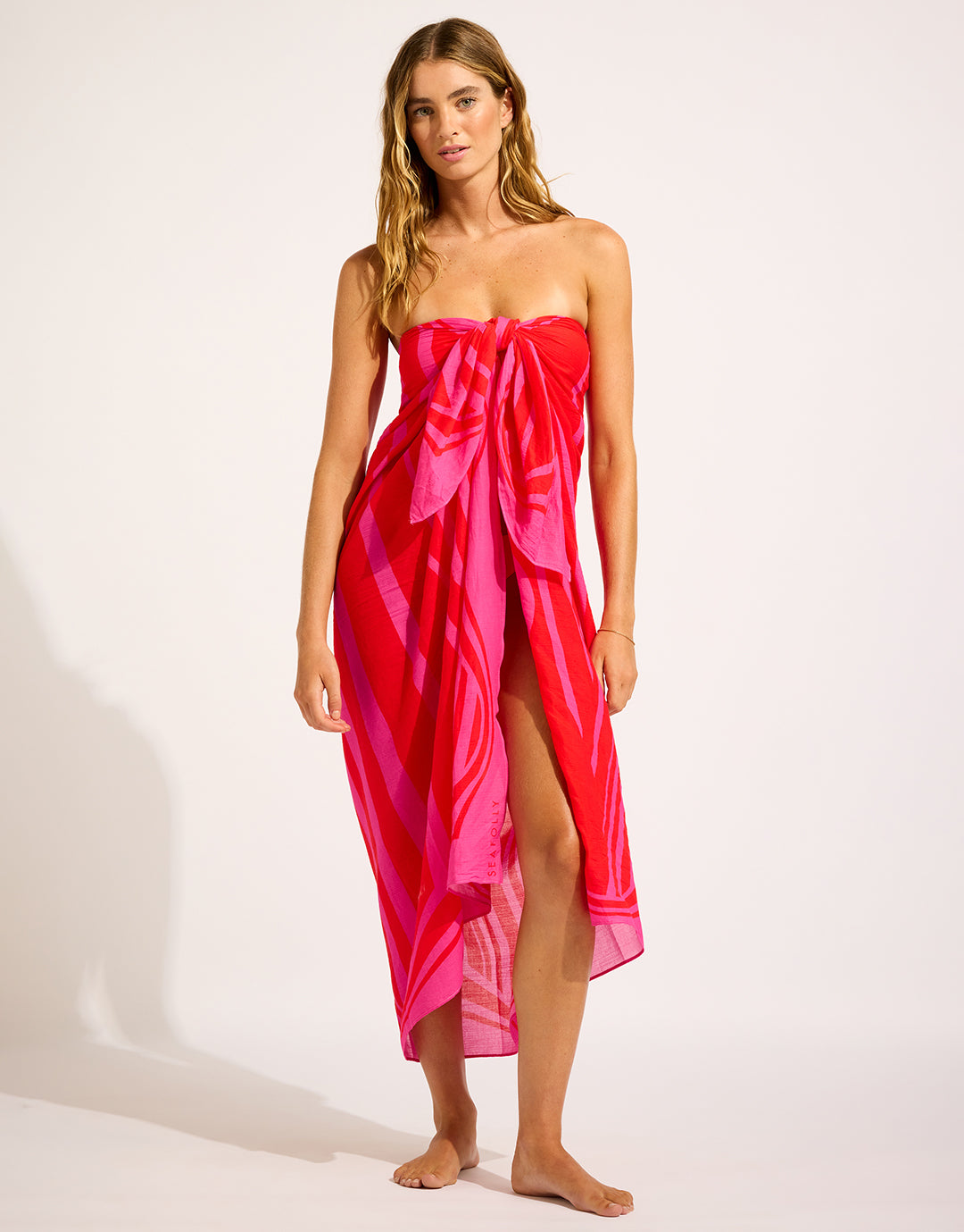 Coastline Sarong - Flame - Simply Beach UK