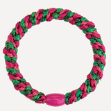 Original Hair Tie - Strong Pink and Green Stripe