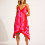Coastline Scarf Wrap Dress - Flame - Simply Beach UK
