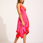 Coastline Scarf Wrap Dress - Flame - Simply Beach UK