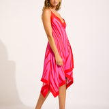 Coastline Scarf Wrap Dress - Flame - Simply Beach UK