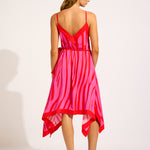 Coastline Scarf Wrap Dress - Flame - Simply Beach UK