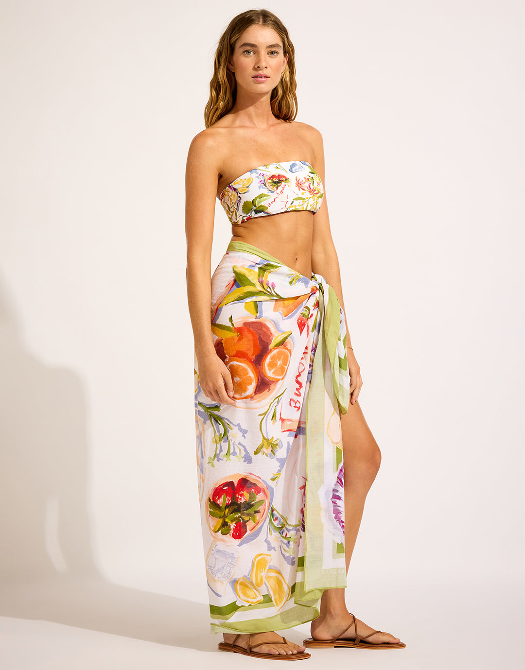 Riviera Coast Sarong - Sage - Simply Beach UK