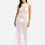 Seafolly Beach Edit Lace Cover Up - White - Simply Beach UK