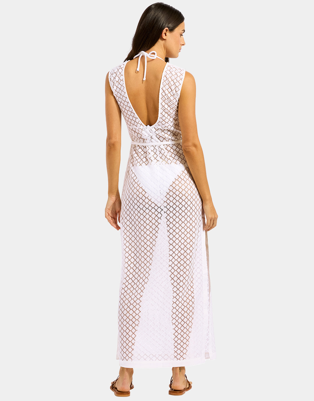 Seafolly Beach Edit Lace Cover Up - White - Simply Beach UK