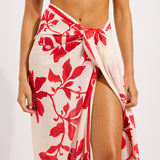 Seafolly Mayflower Sarong - Ecru and Cosmo - Simply Beach UK