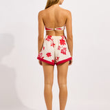 Seafolly Mayflower Tailored Short - Ecru and Cosmo - Simply Beach UK