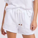 Double Gauze Shorts - White