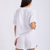 Double Gauze Shorts - White