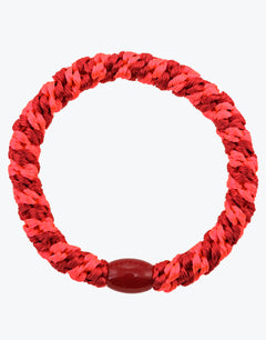 Original Hair Tie - Red Neon Pink Stripe - Simply Beach UK