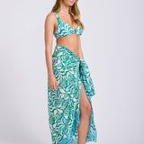 Retro Reef Sarong - Kelly Green