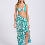 Retro Reef Sarong - Kelly Green