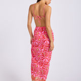 Retro Reef Sarong - Tomato Red