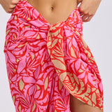 Retro Reef Sarong - Tomato Red